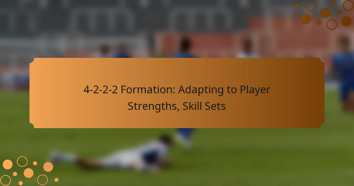 4-2-2-2 Formation: Adapting to Player Strengths, Skill Sets