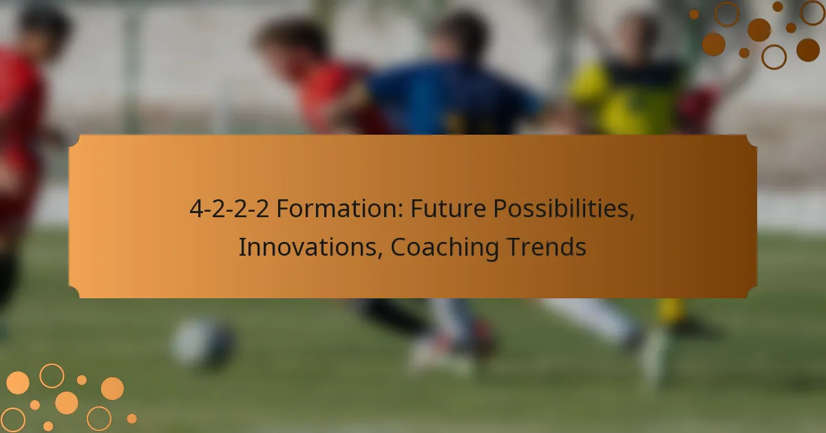 4-2-2-2 Formation: Future Possibilities, Innovations, Coaching Trends