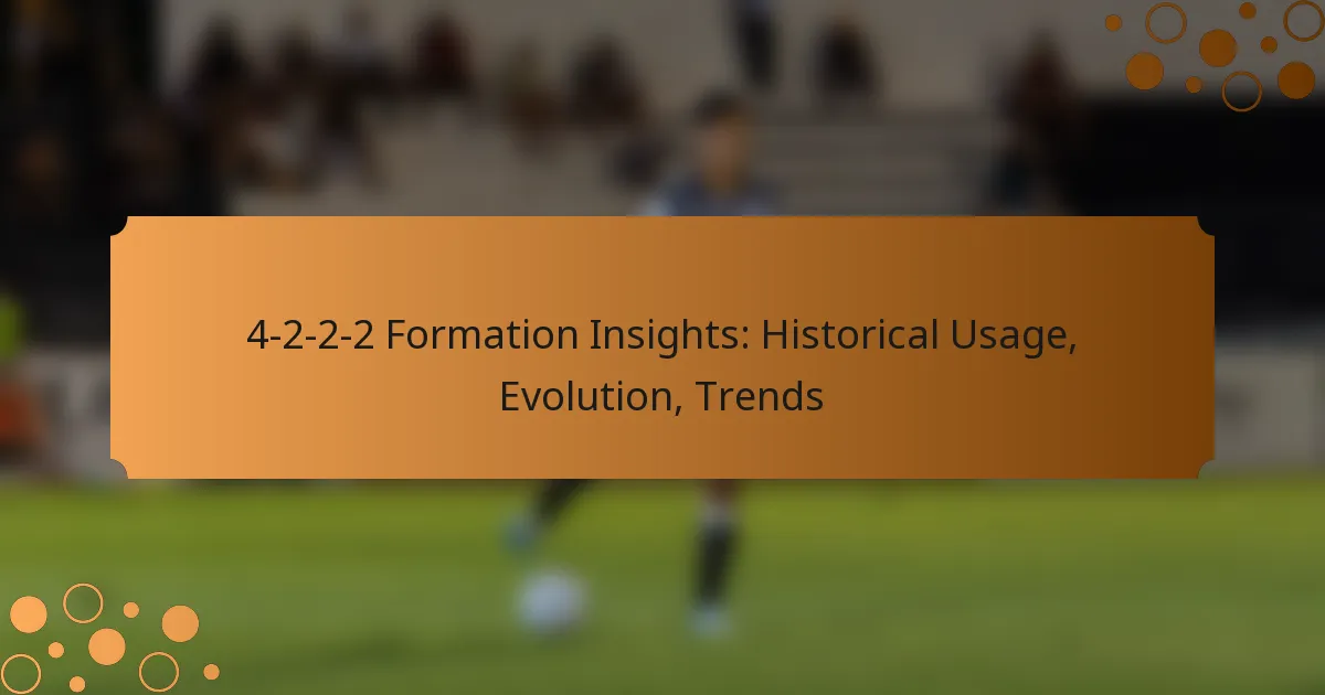 4-2-2-2 Formation Insights: Historical Usage, Evolution, Trends