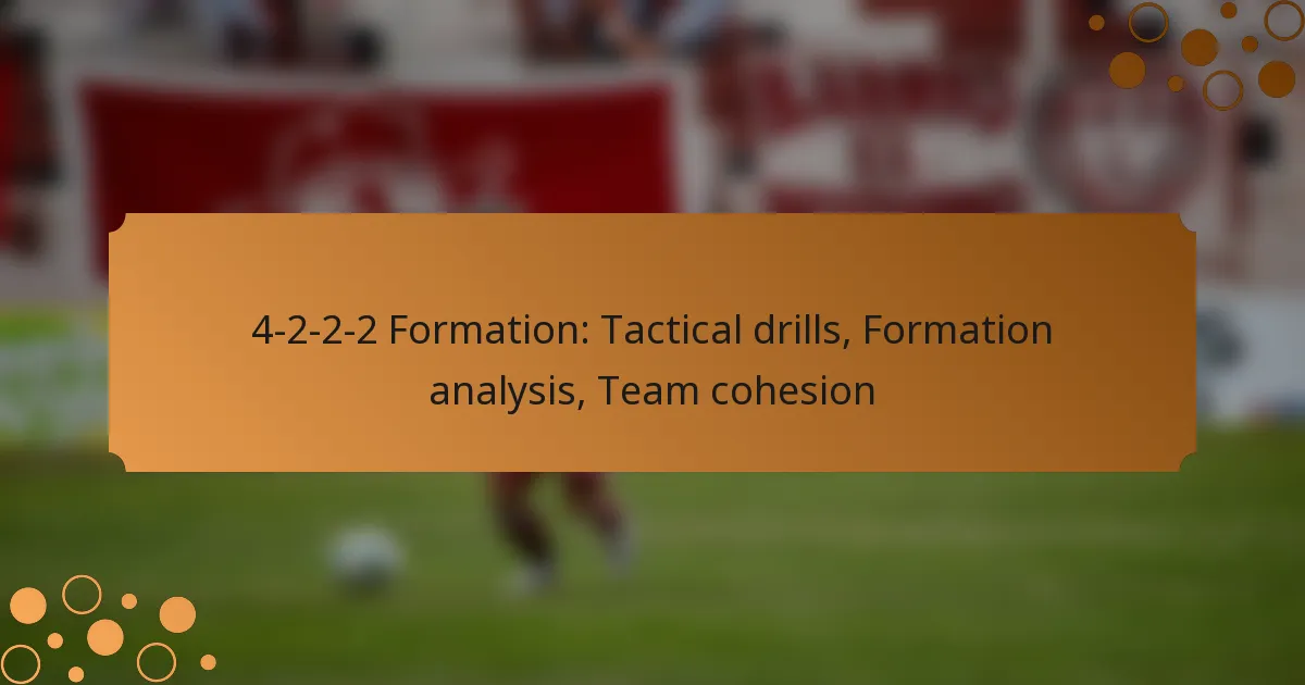 4-2-2-2 Formation: Tactical drills, Formation analysis, Team cohesion