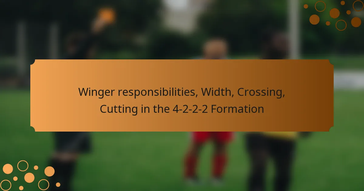 Winger responsibilities, Width, Crossing, Cutting in the 4-2-2-2 Formation