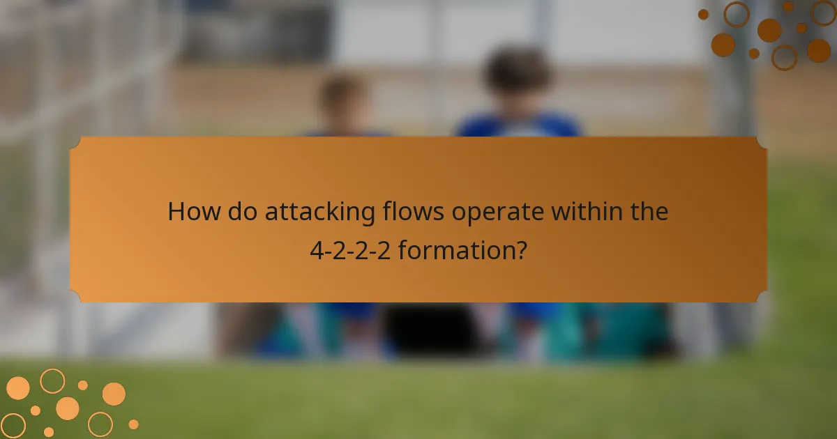 How do attacking flows operate within the 4-2-2-2 formation?