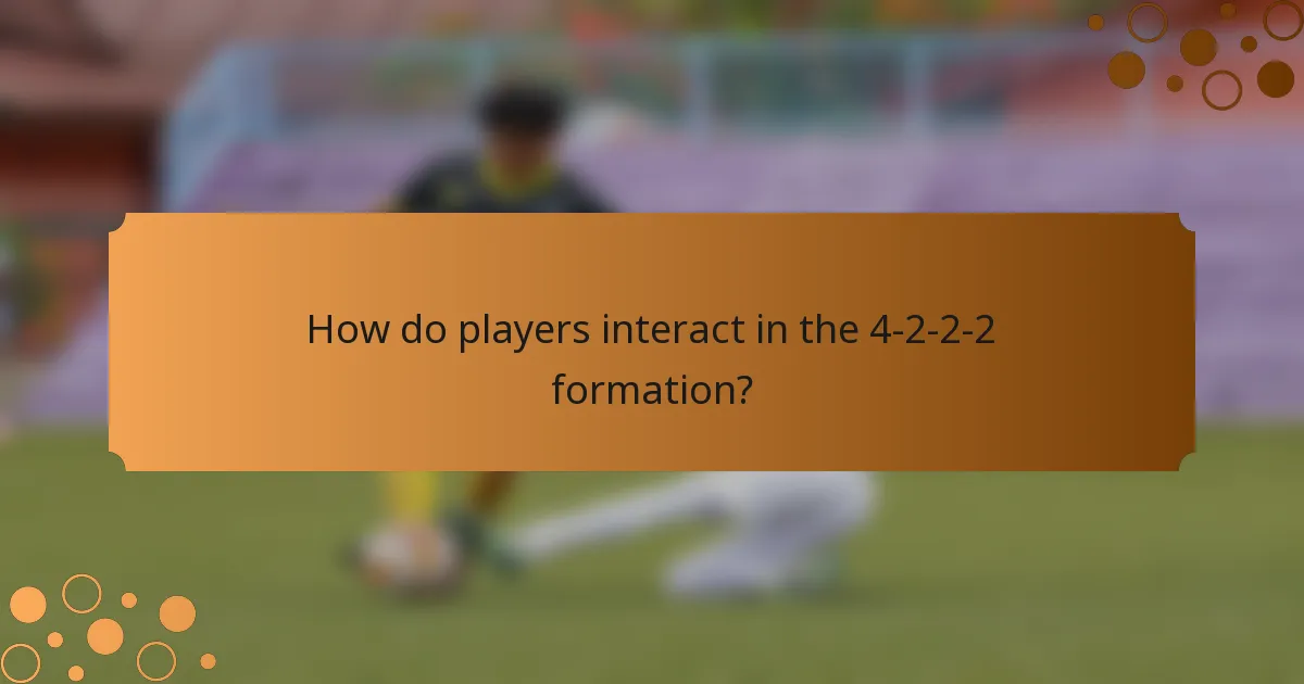 How do players interact in the 4-2-2-2 formation?