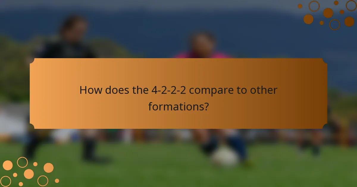 How does the 4-2-2-2 compare to other formations?