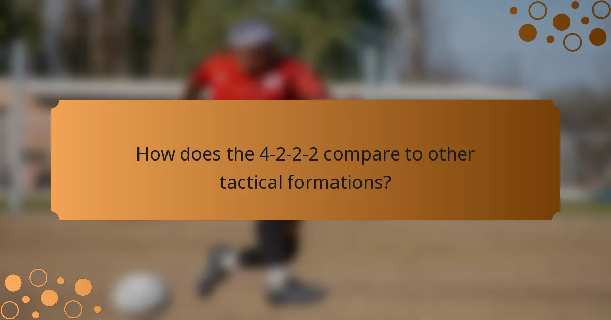 How does the 4-2-2-2 compare to other tactical formations?