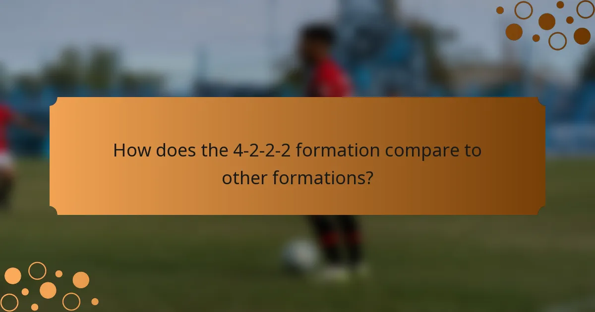 How does the 4-2-2-2 formation compare to other formations?