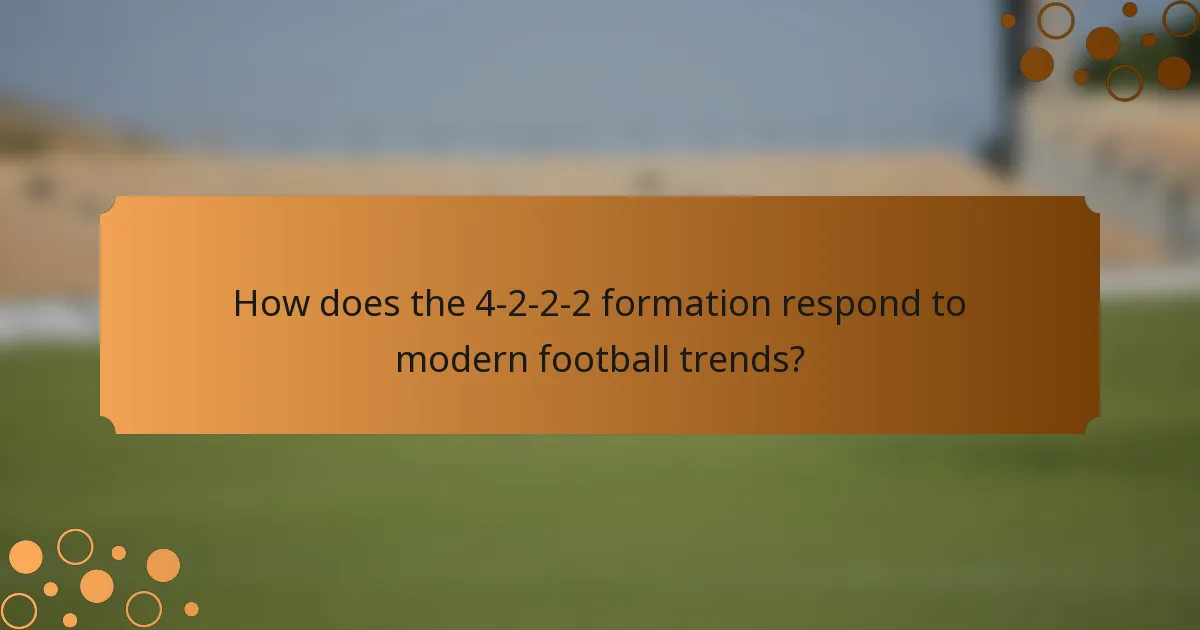 How does the 4-2-2-2 formation respond to modern football trends?
