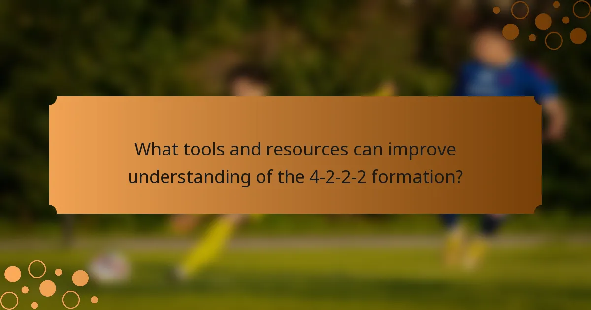 What tools and resources can improve understanding of the 4-2-2-2 formation?